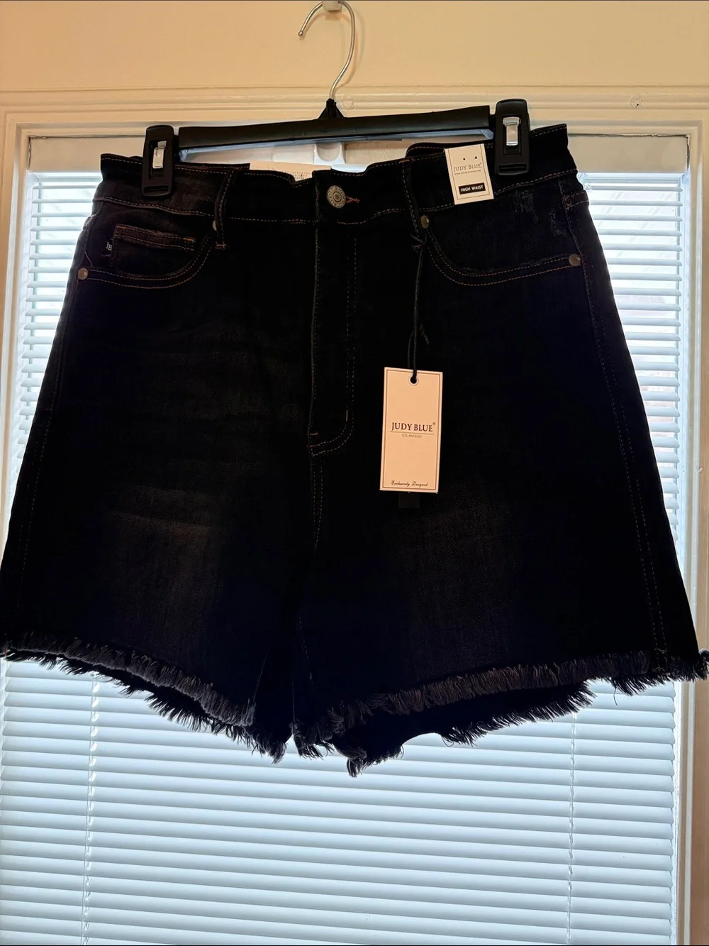 Judy Blue High-Rise Tummy Control Frayed Hem Denim Shorts
